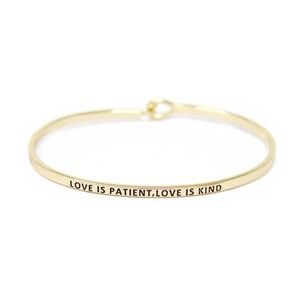 LOVE IS PATIENT, LOVE IS KIND MESSAGE BRACELET